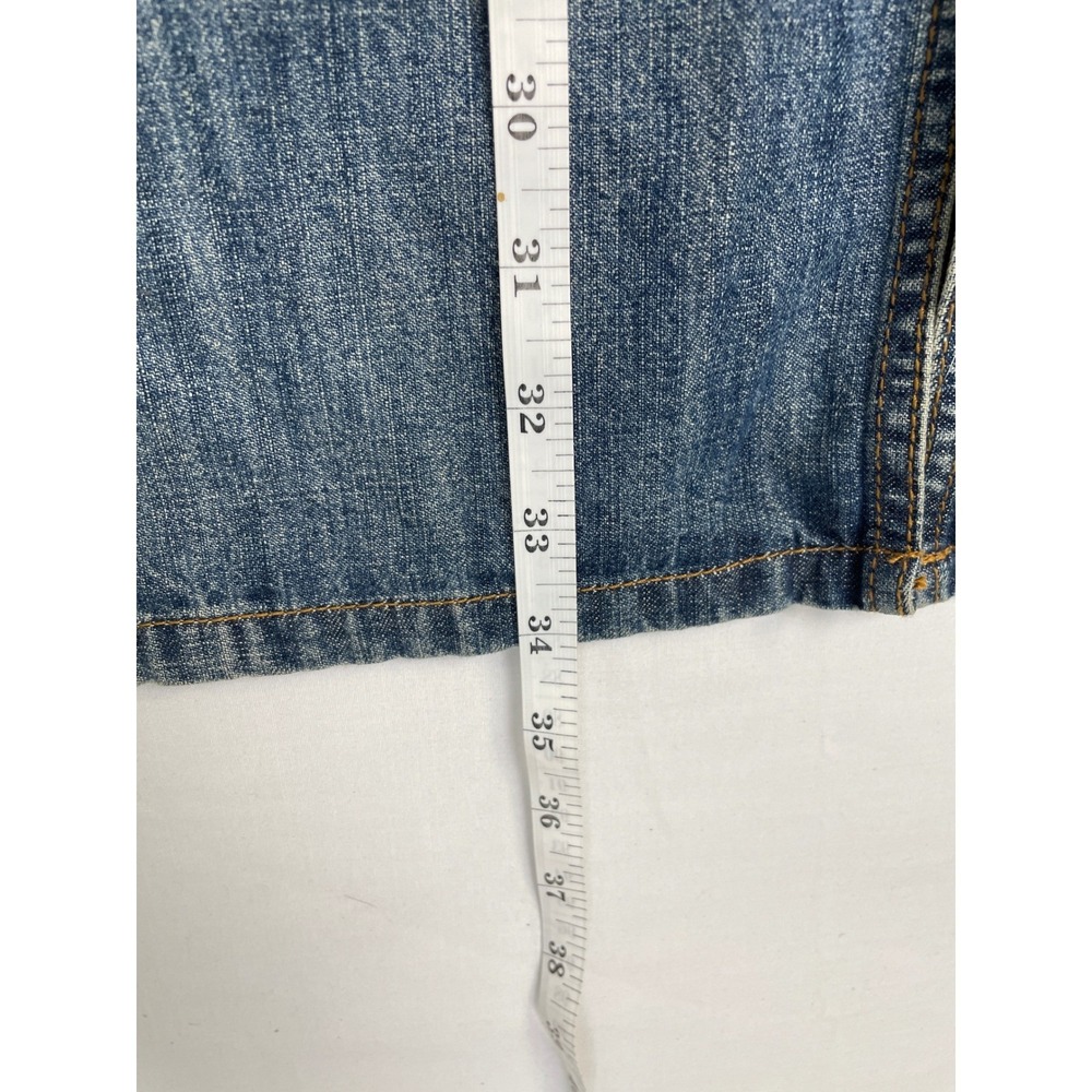 TINT Denim Maxi Skirt Womens 12 Medium Wash Long Utility Y2K Coquette Minimalist - Picture 4 of 10